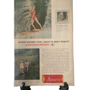 Vintage 1960 Ansco When the Lights Not Right Anscochrome Is Ad Advertisement